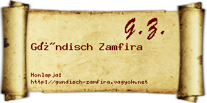 Gündisch Zamfira névjegykártya